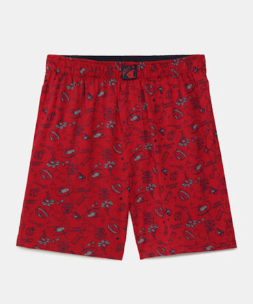 Boy's Super Combed Cotton Printed Boxer Shorts with Side Pockets (#MB05)