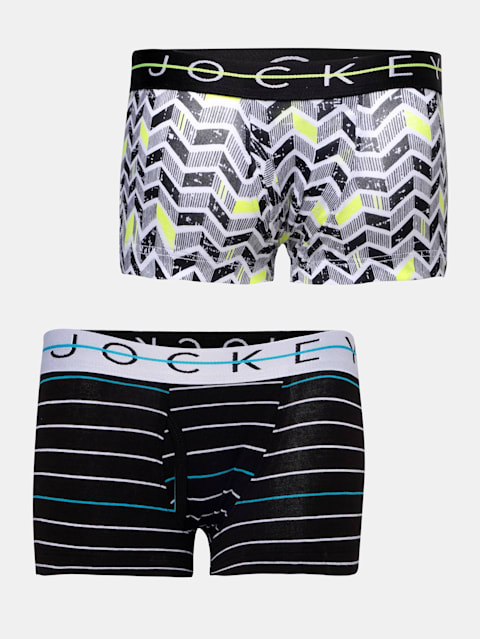 Boy's Super Combed Cotton Elastane Stretch Printed Trunk with Front Open Fly and Ultrasoft Waistband (#NB02)