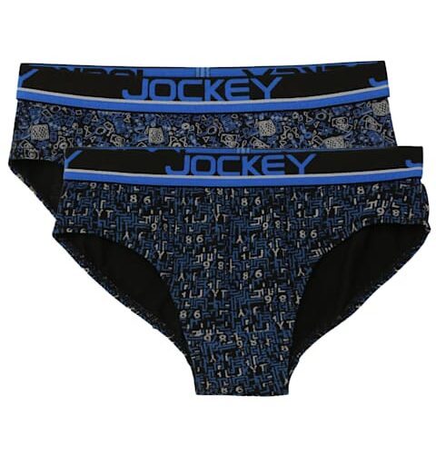 Boy's Super Combed Cotton Elastane Stretch Printed Brief with Ultrasoft Waistband Pack of 2 (#PB04)