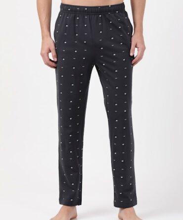 Men's Super Combed Cotton Elastane Stretch Regular Fit Printed Pyjama with Side Pockets (#9009)