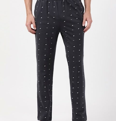 Men's Super Combed Cotton Elastane Stretch Regular Fit Printed Pyjama with Side Pockets (#9009)