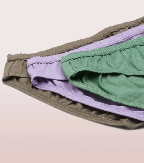 Bikini Panty | Full Coverage & Low Waist | Antimicrobial & Stain Release Finish | Pack Of 3 | Colors May Vary - Image 3