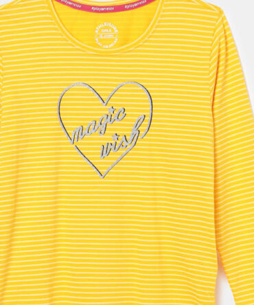 Girl's Super Combed Cotton Regular Fit Graphic Printed Round Neck Hi Low Styled Full Sleeve T-Shirt (#AG19)