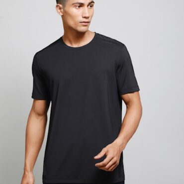 Men's Recycled Microfiber Elastane Stretch Fabric Round Neck Half Sleeve T-Shirt with Stay Fresh and Stay Dry Treatment (#MV37)