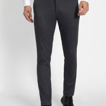 Men's Super Combed Cotton Rich Elastane Stretch Slim Fit Solid All Day Pants with Pockets (#IM06)
