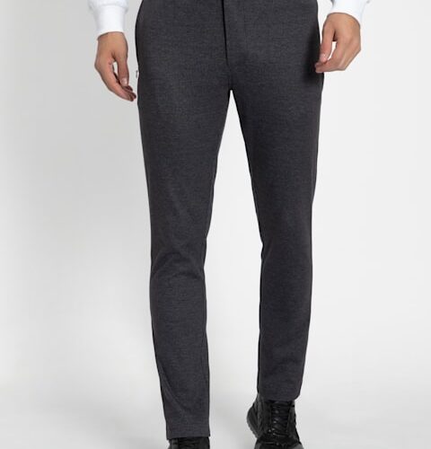 Men's Super Combed Cotton Rich Elastane Stretch Slim Fit Solid All Day Pants with Pockets (#IM06)