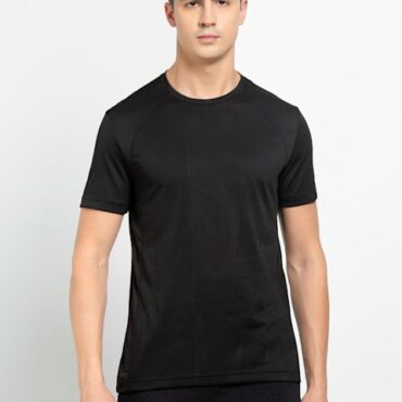 Men's Microfiber Fabric Breathable Mesh Round Neck Half Sleeve T-Shirt with Stay Fresh Treatment (#MV15)