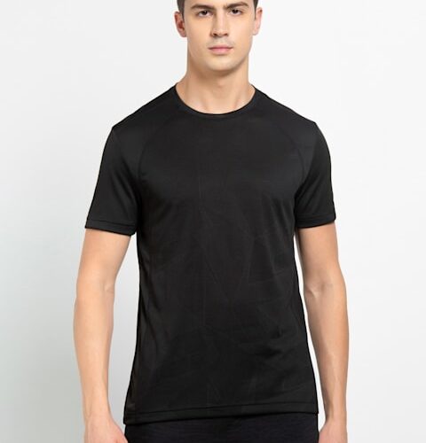 Men's Microfiber Fabric Breathable Mesh Round Neck Half Sleeve T-Shirt with Stay Fresh Treatment (#MV15)