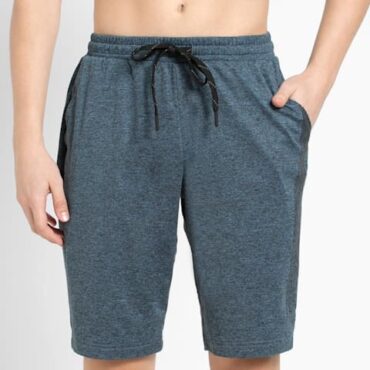 Men's Soft Touch Microfiber Elastane Stretch Straight Fit Solid Shorts with Back Zipper Pocket and Stay Fresh Treatment (#SP14)