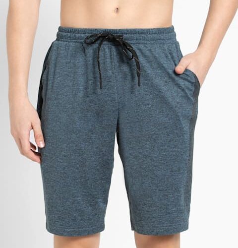Men's Soft Touch Microfiber Elastane Stretch Straight Fit Solid Shorts with Back Zipper Pocket and Stay Fresh Treatment (#SP14)