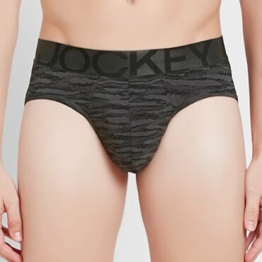 Men's Tactel Microfiber Elastane Stretch Printed Brief with Moisture Move Treatment (#IC29)