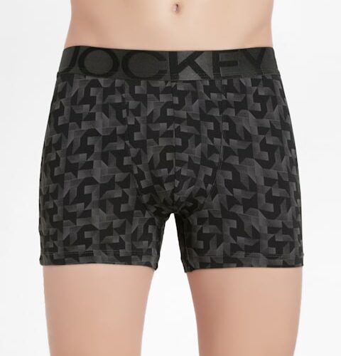 Men's Tactel Microfiber Elastane Stretch Printed Trunk with Moisture Move Treatment (#IC30)