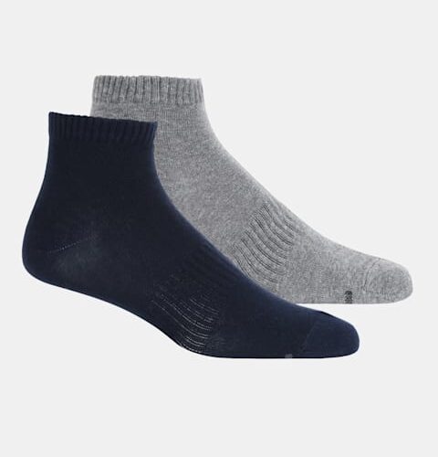 Men's Compact Cotton Stretch Ankle Length Socks With Stay Fresh Treatment Pack of 2 (#7106)