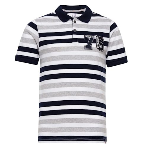 Boy's Super Combed Cotton Rich Striped Half Sleeve Polo T-Shirt (#UB52)