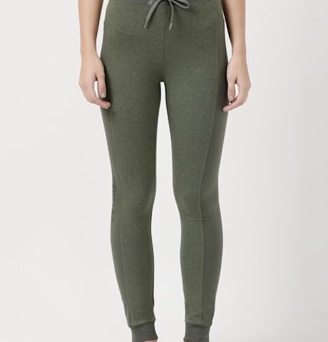 Women's Super Combed Cotton Elastane Stretch Slim Fit Joggers With Side Pockets AW36