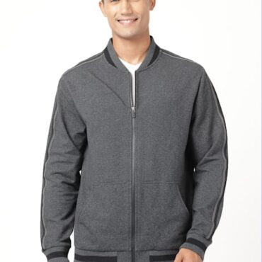 Men Super Combed Cotton Rich Fleece Fabric Ribbed Cuff Jacket With Stay Warm Treatment#AM92