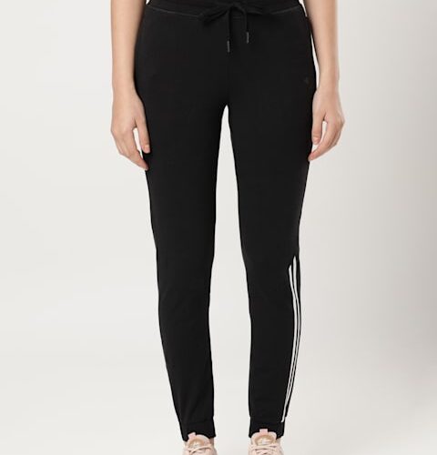 Women's Super Combed Cotton Elastane Stretch Slim Fit Joggers with Side Pockets #A108