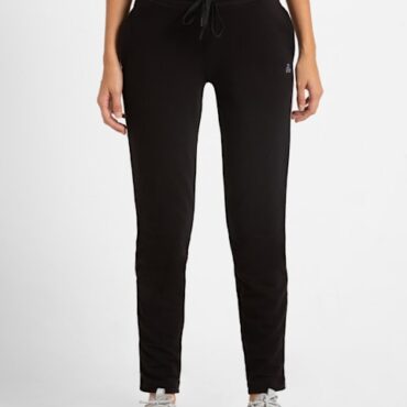Women's Super Combed Cotton Elastane Stretch French Terry Straight Fit Trackpants with Side Pocket AW60
