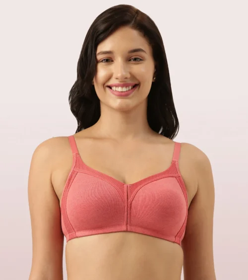 Enamor Frame Jiggle Control Full Support Stretch Cotton Bra | AB75