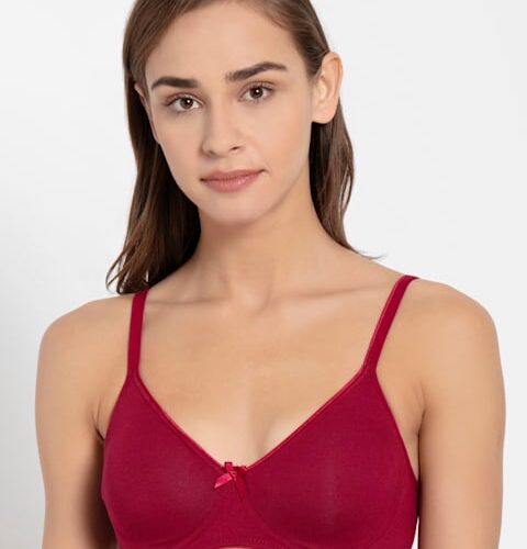 Women's Wirefree Non Padded Super Combed Cotton Elastane Stretch Medium Coverage Everyday Bra with Concealed Shaper Panel and Adjustable Strap #1722 (36-38)