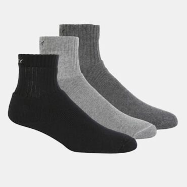 Men's Compact Cotton Terry Ankle Length Socks With Stay Fresh Treatment (Pack of 3) 7036