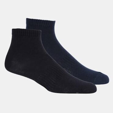 Men's Compact Cotton Stretch Ankle Length Socks With Stay Fresh Treatment (Pack of 2) 7106