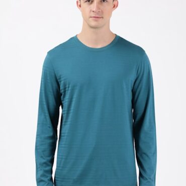 Men Super Combed Supima Cotton Solid Round Neck Full Sleeve T-Shirt IM22