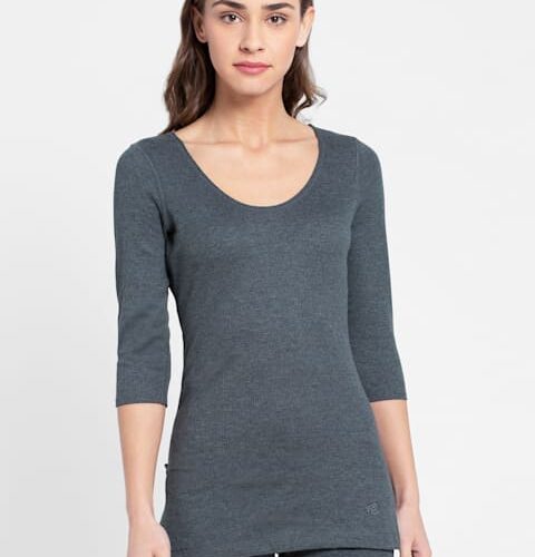 Women's Super Combed Cotton Rich Three Quarter Sleeve Thermal Top with Stay Warm Technology # 2503