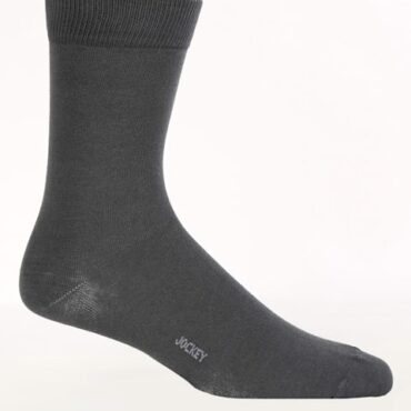 Men's Mercerized Cotton Stretch Crew Length Socks with Stay Fresh Treatment 7192