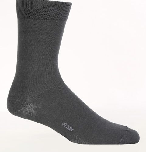Men's Mercerized Cotton Stretch Crew Length Socks with Stay Fresh Treatment 7192