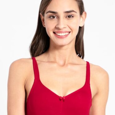 Women's Wirefree Non Padded Super Combed Cotton Elastane Stretch Full Coverage Everyday Bra with Concealed Shaper Panel and Broad Fabric Straps # 1250