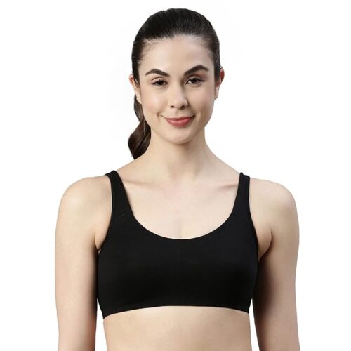 Enamor Low Impact Cotton Bra For Women - Non-Padded, Non-Wired, High-Coverage Bra For All-Day Comfort | SB06 - Image 10