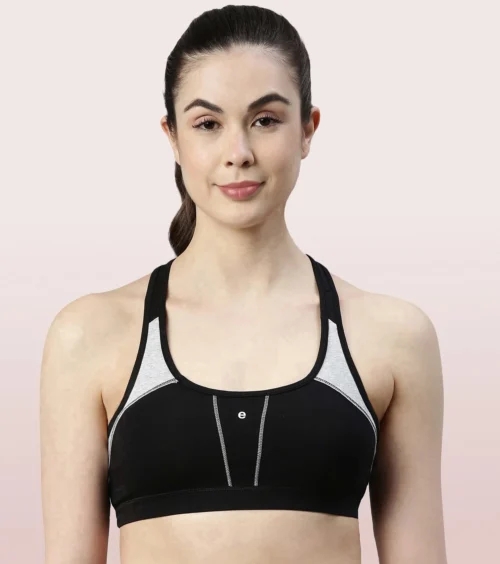 Enamor Racer Back Medium Impact Sports Bra With Removable Pad | SB08 - Image 2