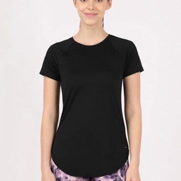 Women's Microfiber Fabric Relaxed Fit Solid Curved Hem Styled Half Sleeve T-Shirt With Stay Fresh Treatment # MW62