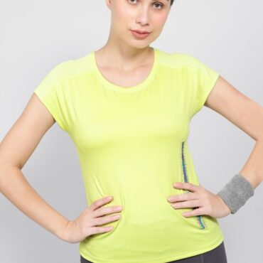 Women Microfiber Fabric Breathable Mesh Relaxed Fit Graphic Printed Round Neck Half Sleeve T-Shirt With Stay Fresh Treatment #  MW34