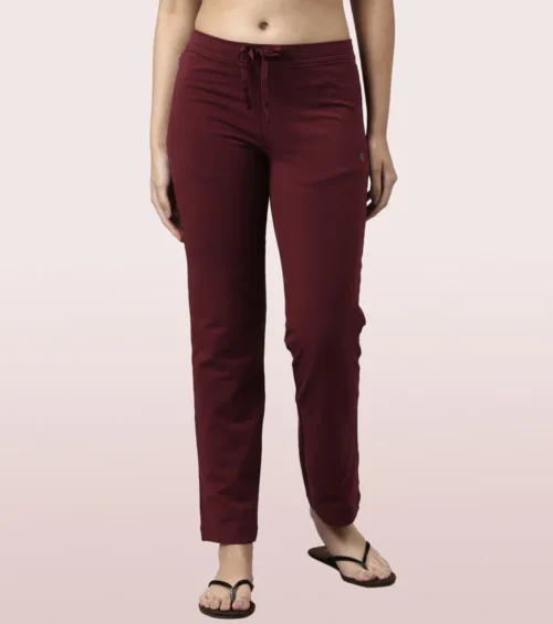 Enamor Lounge Pants | Basic Straight Leg Pants With Adjustable Drawstring And Zipper Pockets | E014 - Image 7