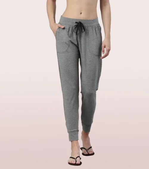 Enamor Lounge Jogger | Full Length Cotton Spandex Jogger | E066