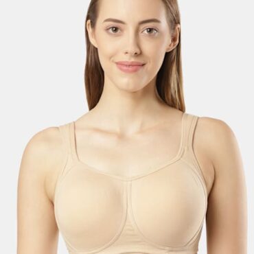 Women's Wirefree Padded Super Combed Cotton Elastane Stretch Full Coverage Plus Size Bra with Broad Wing # Fe78