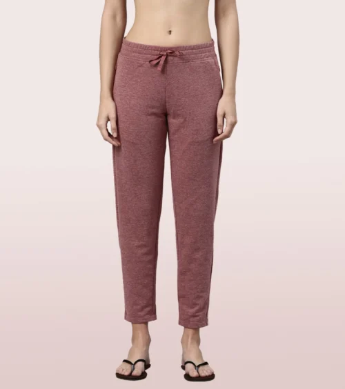 Enamor Relax Pants | Cotton Spandex Terry Tapered Pant | E060
