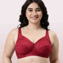 Enamor Full Support Classic Lace Lift Bra For Women - Non-Padded, Non-Wired, High Coverage Bra With Top Panel Support | FB06 (40,42) - Image 3