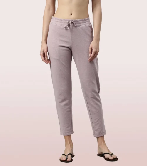 Enamor Relax Pants | Cotton Spandex Terry Tapered Pant | E060 - Image 5