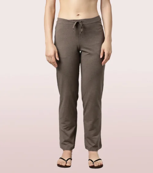Enamor Lounge Pants | Basic Straight Leg Pants With Adjustable Drawstring And Zipper Pockets | E014 - Image 4