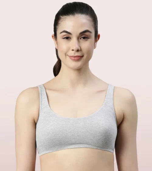 Enamor Low Impact Cotton Bra For Women - Non-Padded, Non-Wired, High-Coverage Bra For All-Day Comfort | SB06 - Image 11
