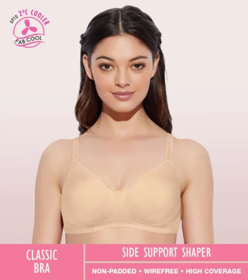 Enamor Everyday Side Support Shaper Stretch Cotton Bra For Women - High Coverage, Non-Padded, Non-Wired Bra | A042 (38,40,42) - Image 3