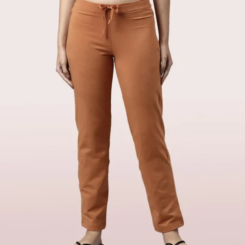 Enamor Lounge Pants | Basic Straight Leg Pants With Adjustable Drawstring And Zipper Pockets | E014
