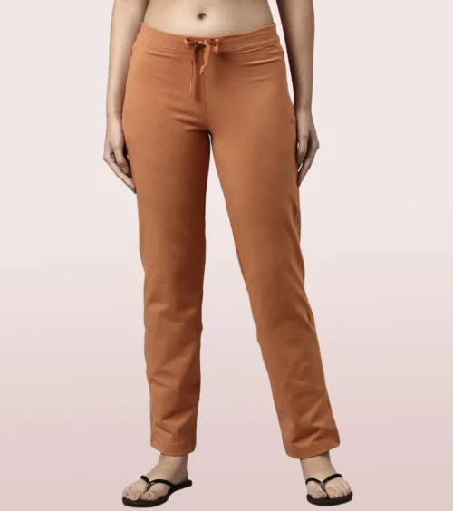 Enamor Lounge Pants | Basic Straight Leg Pants With Adjustable Drawstring And Zipper Pockets | E014
