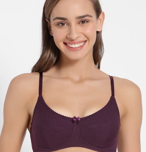 Women's Wirefree Non Padded Super Combed Cotton Elastane Stretch Full Coverage Everyday Bra with Soft Adjustable Strap # 1615