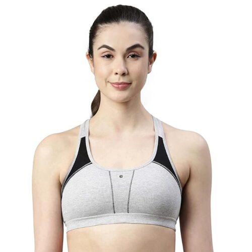 Enamor Racer Back Medium Impact Sports Bra With Removable Pad | SB08 - Image 8