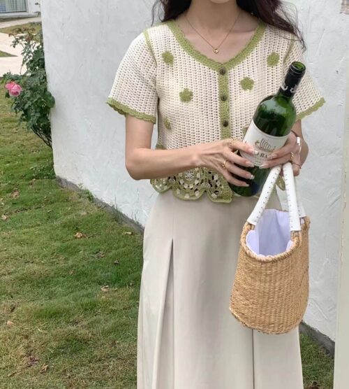 Crocia Top with Border - Image 2