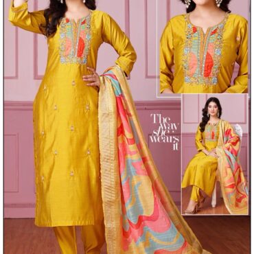 Roman Silk Suit Set- Perfect for Haldi